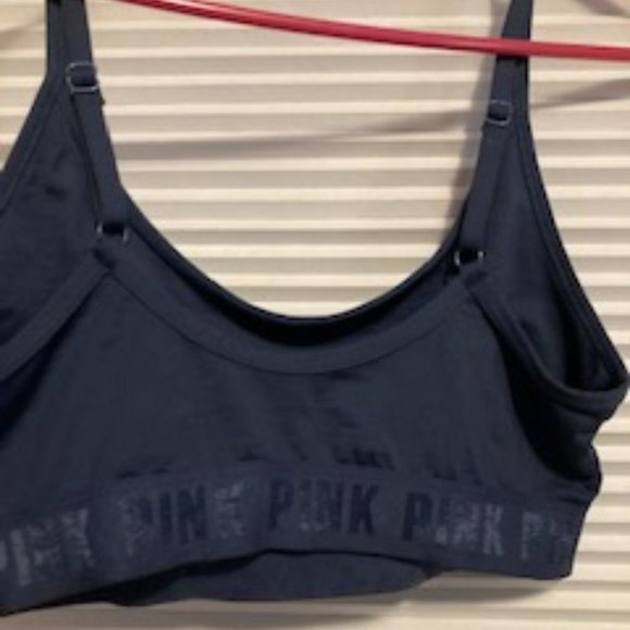 "PINK" by Victoria's Secret Sports Bra, Blue, Medium, Tank Style, Full Support - Picture 2 of 4